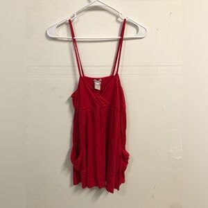 Vintage Y2K Forever 21 Red Cami with Pockets Size Small Women’s